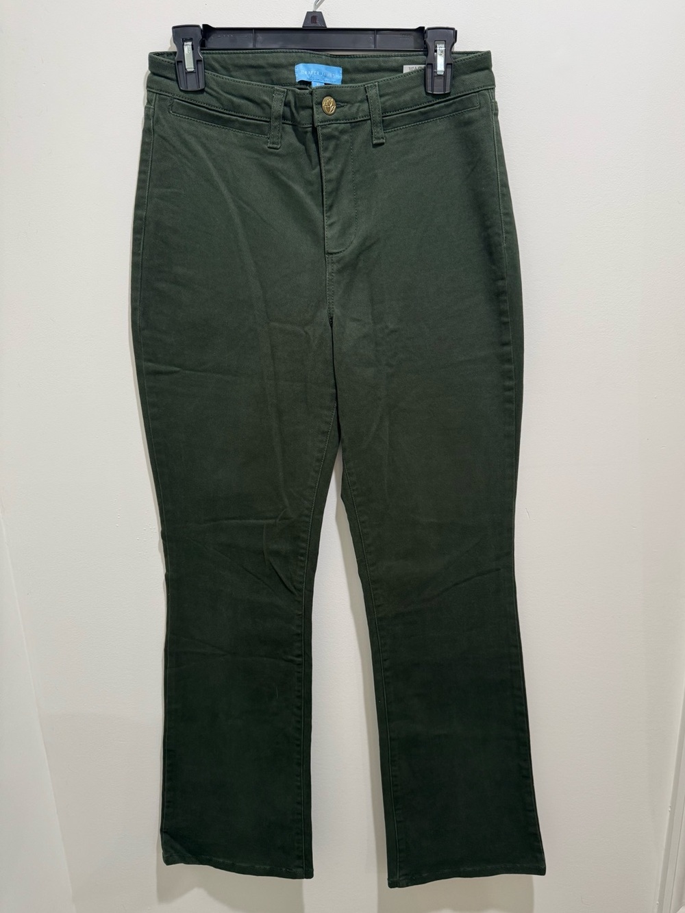 Draper James Olive Green‎ Stretch Flare Pants Size 10